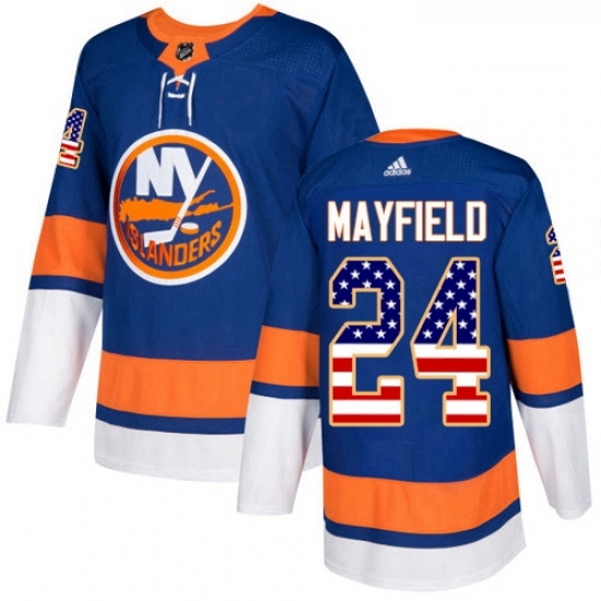 Youth Adidas New York Islanders 24 Scott Mayfield Authentic Royal Blue USA Flag Fashion NHL Jersey Youth Adidas New York Islanders 24 Scott Mayfield Authentic Royal Blue USA Flag Fashion NHL Jersey