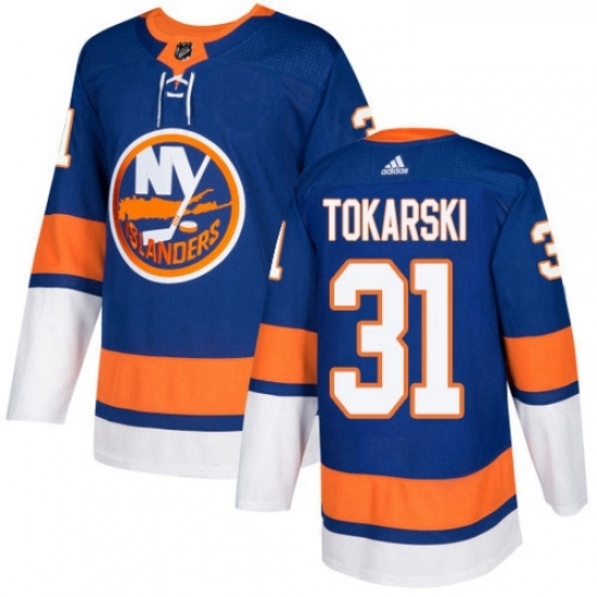 Youth Adidas New York Islanders 31 Dustin Tokarski Premier Royal Blue Home NHL Jersey Youth Adidas New York Islanders 31 Dustin Tokarski Premier Royal Blue Home NHL Jersey