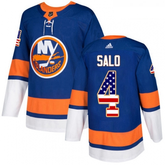 Youth Adidas New York Islanders 4 Robin Salo Authentic Royal Blue USA Flag Fashion NHL Jersey Youth Adidas New York Islanders 4 Robin Salo Authentic Royal Blue USA Flag Fashion NHL Jersey