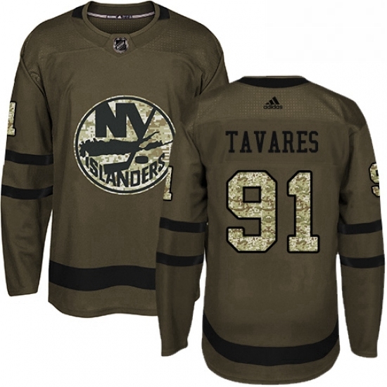 Youth Adidas New York Islanders 91 John Tavares Premier Green Salute to Service NHL Jersey Youth Adidas New York Islanders 91 John Tavares Premier Green Salute to Service NHL Jersey
