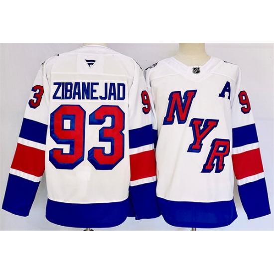 Men New York Rangers 93 Mika Zibanejad White 2024 25 Stadium Series Stitched Jersey Men New York Rangers 93 Mika Zibanejad White 2024 25 Stadium Series Stitched Jersey