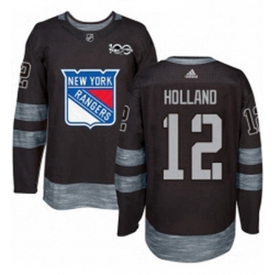 Mens Adidas New York Rangers 12 Peter Holland Premier Black 1917 2017 100th Anniversary NHL Jersey Mens Adidas New York Rangers 12 Peter Holland Premier Black 1917 2017 100th Anniversary NHL Jersey