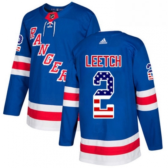 Mens Adidas New York Rangers 2 Brian Leetch Authentic Royal Blue USA Flag Fashion NHL Jersey Mens Adidas New York Rangers 2 Brian Leetch Authentic Royal Blue USA Flag Fashion NHL Jersey
