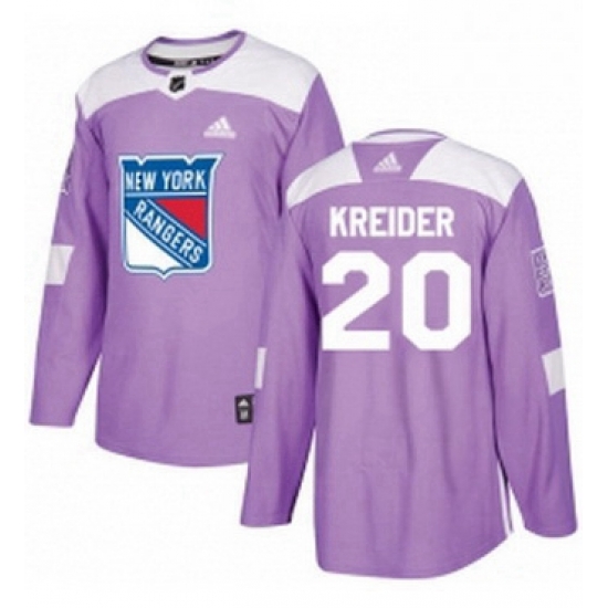Mens Adidas New York Rangers 20 Chris Kreider Authentic Purple Fights Cancer Practice NHL Jersey Mens Adidas New York Rangers 20 Chris Kreider Authentic Purple Fights Cancer Practice NHL Jersey