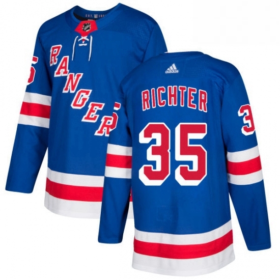Mens Adidas New York Rangers 35 Mike Richter Authentic Royal Blue Home NHL Jersey Mens Adidas New York Rangers 35 Mike Richter Authentic Royal Blue Home NHL Jersey