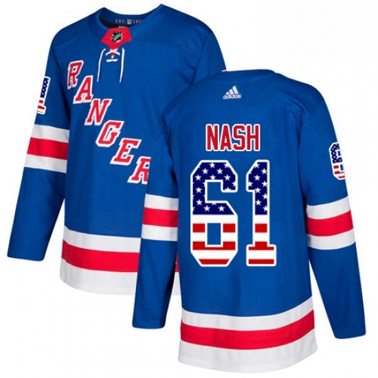 Mens Adidas New York Rangers 61 Rick Nash Authentic Royal Blue USA Flag Fashion NHL Jersey Mens Adidas New York Rangers 61 Rick Nash Authentic Royal Blue USA Flag Fashion NHL Jersey