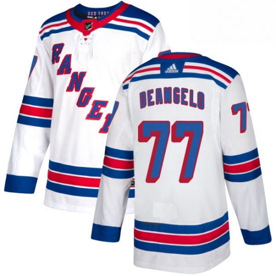 Mens Adidas New York Rangers 77 Anthony DeAngelo Authentic White Away NHL Jersey Mens Adidas New York Rangers 77 Anthony DeAngelo Authentic White Away NHL Jersey