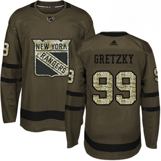 Mens Adidas New York Rangers 99 Wayne Gretzky Authentic Green Salute to Service NHL Jersey Mens Adidas New York Rangers 99 Wayne Gretzky Authentic Green Salute to Service NHL Jersey
