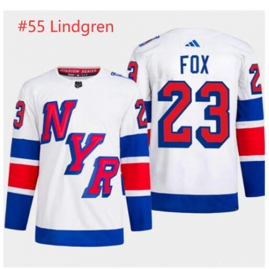 Men's New York Rangers #55 Ryan Lindgren White 2024 Stadium Series Stitched Jerseys Men's New York Rangers #55 Ryan Lindgren White 2024 Stadium Series Stitched Jerseys
