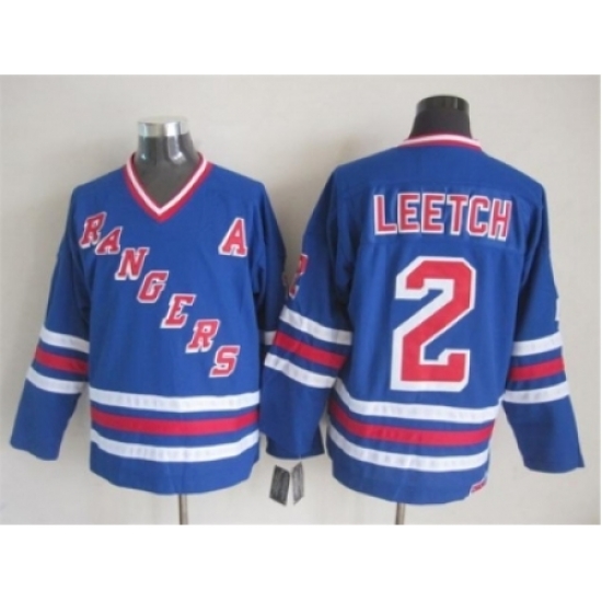 NHL New York Rangers #2 leetch blue jerseys(New vintage retro) NHL New York Rangers #2 leetch blue jerseys(New vintage retro)