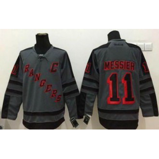New York Rangers #11 Mark Messier Charcoal Cross Check Fashion Stitched NHL Jersey New York Rangers #11 Mark Messier Charcoal Cross Check Fashion Stitched NHL Jersey