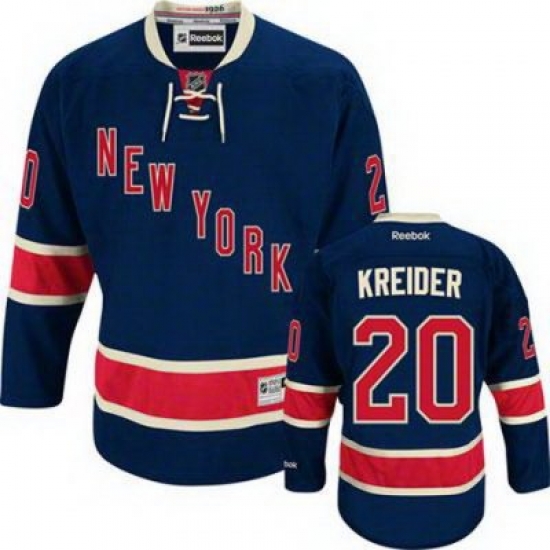 New York Rangers #20 Chris Kreider Dark Blue NHL Jersey New York Rangers #20 Chris Kreider Dark Blue NHL Jersey