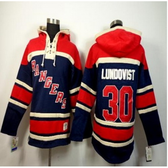 New York Rangers #30 Henrik Lundqvist Navy Blue Sawyer Hooded Sweatshirt Stitched NHL jersey New York Rangers #30 Henrik Lundqvist Navy Blue Sawyer Hooded Sweatshirt Stitched NHL jersey