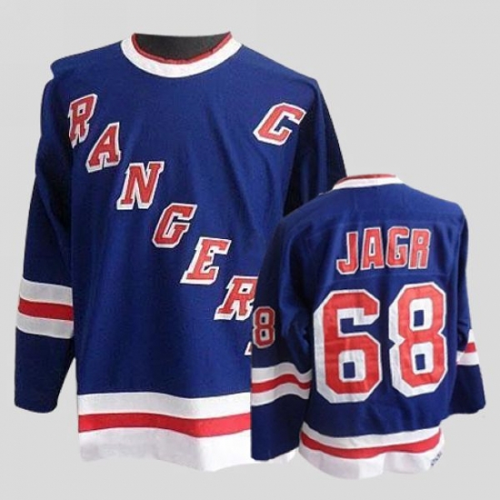 Rangers #68 Jaromir Jagr Stitched Blue CCM Throwback NHL Jersey Rangers #68 Jaromir Jagr Stitched Blue CCM Throwback NHL Jersey