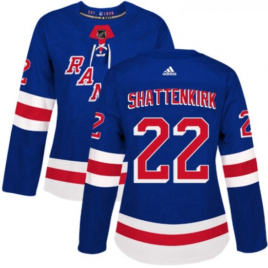 Womens Adidas New York Rangers 22 Kevin Shattenkirk Authentic Royal Blue Home NHL Jersey Womens Adidas New York Rangers 22 Kevin Shattenkirk Authentic Royal Blue Home NHL Jersey