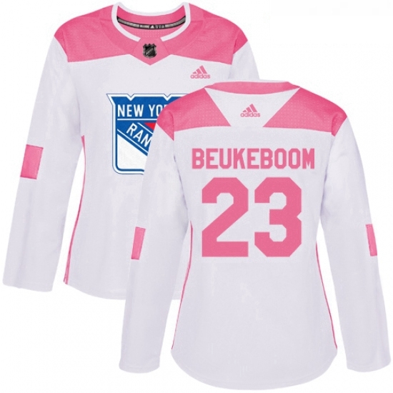 Womens Adidas New York Rangers 23 Jeff Beukeboom Authentic WhitePink Fashion NHL Jersey Womens Adidas New York Rangers 23 Jeff Beukeboom Authentic WhitePink Fashion NHL Jersey