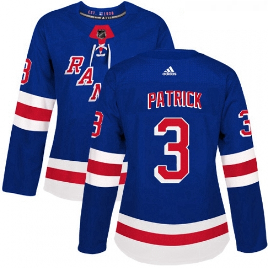 Womens Adidas New York Rangers 3 James Patrick Premier Royal Blue Home NHL Jersey Womens Adidas New York Rangers 3 James Patrick Premier Royal Blue Home NHL Jersey