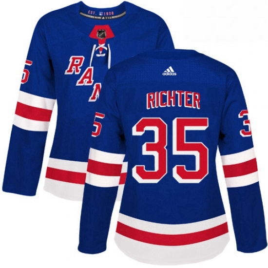 Womens Adidas New York Rangers 35 Mike Richter Premier Royal Blue Home NHL Jersey Womens Adidas New York Rangers 35 Mike Richter Premier Royal Blue Home NHL Jersey
