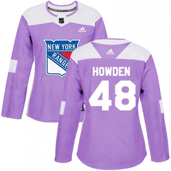 Womens Adidas New York Rangers 48 Brett Howden Authentic Purple Fights Cancer Practice NHL Jersey Womens Adidas New York Rangers 48 Brett Howden Authentic Purple Fights Cancer Practice NHL Jersey