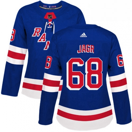 Womens Adidas New York Rangers 68 Jaromir Jagr Authentic Royal Blue Home NHL Jersey Womens Adidas New York Rangers 68 Jaromir Jagr Authentic Royal Blue Home NHL Jersey