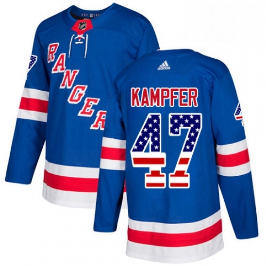 Youth Adidas New York Rangers 47 Steven Kampfer Authentic Royal Blue USA Flag Fashion NHL Jersey Youth Adidas New York Rangers 47 Steven Kampfer Authentic Royal Blue USA Flag Fashion NHL Jersey