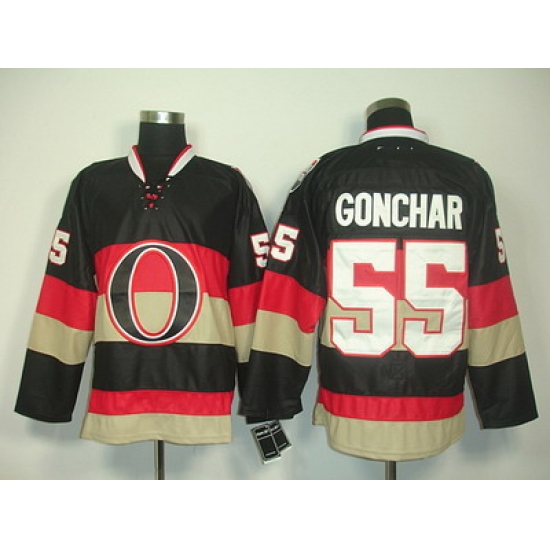2011 New Hockey Jerseys Ottawa 55 Sergei Gonchar Black Color jersey 2011 New Hockey Jerseys Ottawa 55 Sergei Gonchar Black Color jersey