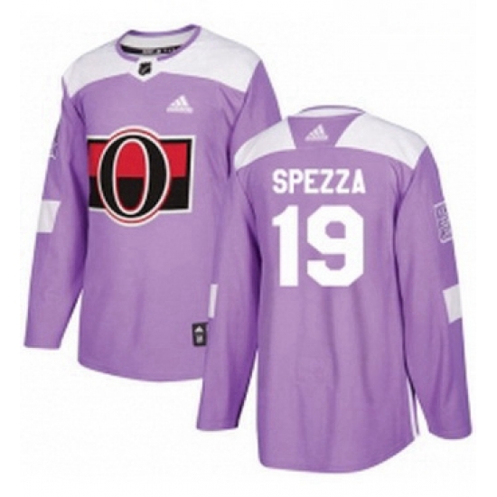 Mens Adidas Ottawa Senators 19 Jason Spezza Authentic Purple Fights Cancer Practice NHL Jersey 