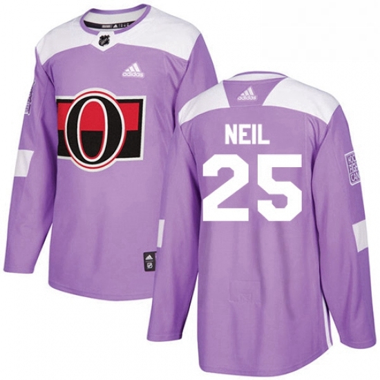 Mens Adidas Ottawa Senators 25 Chris Neil Authentic Purple Fights Cancer Practice NHL Jersey Mens Adidas Ottawa Senators 25 Chris Neil Authentic Purple Fights Cancer Practice NHL Jersey