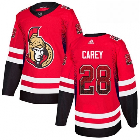 Mens Adidas Ottawa Senators 28 Paul Carey Authentic Red Drift Fashion NHL Jersey Mens Adidas Ottawa Senators 28 Paul Carey Authentic Red Drift Fashion NHL Jersey