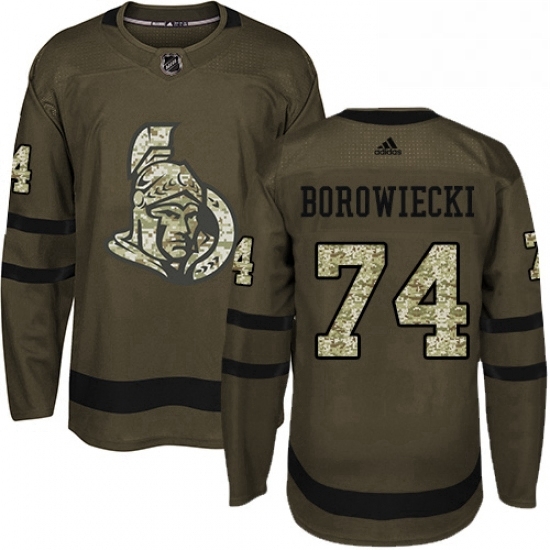 Mens Adidas Ottawa Senators 74 Mark Borowiecki Authentic Green Salute to Service NHL Jersey Mens Adidas Ottawa Senators 74 Mark Borowiecki Authentic Green Salute to Service NHL Jersey