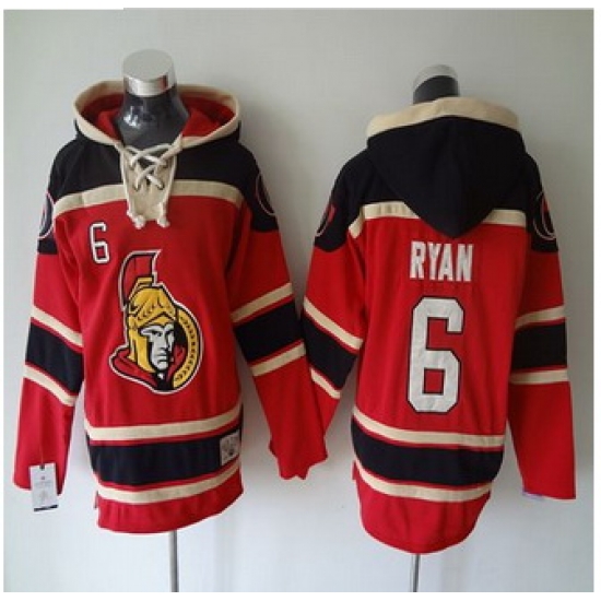 Ottawa Senators #6 Bobby Ryan Red Sawyer Hooded Sweatshirt Stitched NHL Jersey Ottawa Senators #6 Bobby Ryan Red Sawyer Hooded Sweatshirt Stitched NHL Jersey