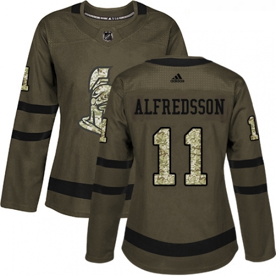 Womens Adidas Ottawa Senators 11 Daniel Alfredsson Authentic Green Salute to Service NHL Jersey Womens Adidas Ottawa Senators 11 Daniel Alfredsson Authentic Green Salute to Service NHL Jersey