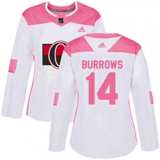 Womens Adidas Ottawa Senators 14 Alexandre Burrows Authentic WhitePink Fashion NHL Jersey Womens Adidas Ottawa Senators 14 Alexandre Burrows Authentic WhitePink Fashion NHL Jersey