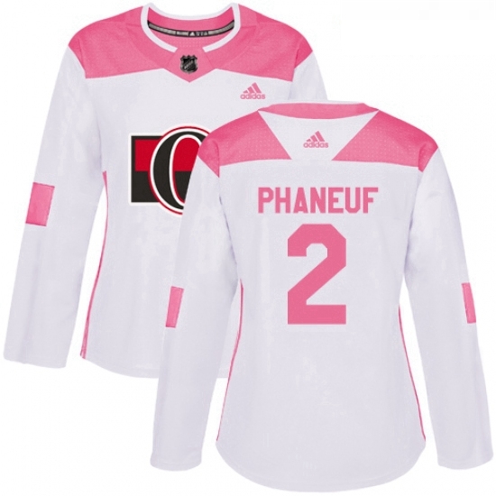 Womens Adidas Ottawa Senators 2 Dion Phaneuf Authentic WhitePink Fashion NHL Jersey Womens Adidas Ottawa Senators 2 Dion Phaneuf Authentic WhitePink Fashion NHL Jersey