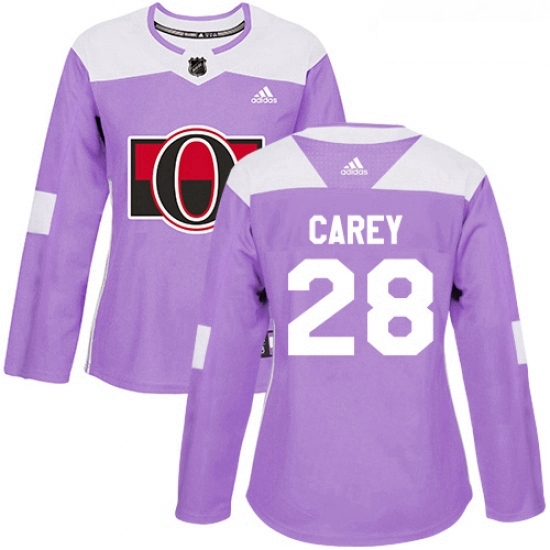 Womens Adidas Ottawa Senators 28 Paul Carey Authentic Purple Fights Cancer Practice NHL Jersey Womens Adidas Ottawa Senators 28 Paul Carey Authentic Purple Fights Cancer Practice NHL Jersey