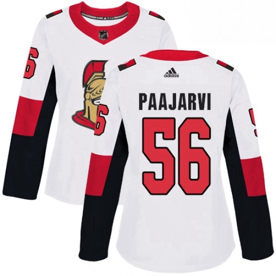 Womens Adidas Ottawa Senators 56 Magnus Paajarvi Authentic White Away NHL Jersey Womens Adidas Ottawa Senators 56 Magnus Paajarvi Authentic White Away NHL Jersey