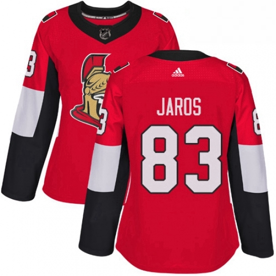 Womens Adidas Ottawa Senators 83 Christian Jaros Authentic Red Home NHL Jersey Womens Adidas Ottawa Senators 83 Christian Jaros Authentic Red Home NHL Jersey