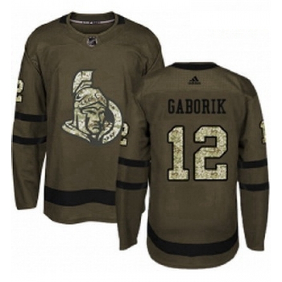 Youth Adidas Ottawa Senators 12 Marian Gaborik Authentic Green Salute to Service NHL Jersey Youth Adidas Ottawa Senators 12 Marian Gaborik Authentic Green Salute to Service NHL Jersey