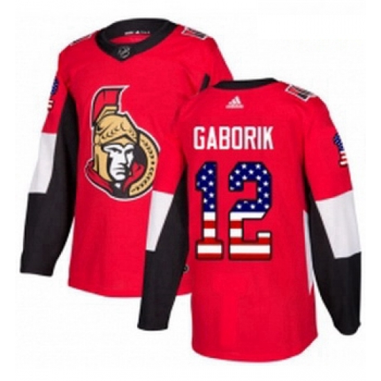 Youth Adidas Ottawa Senators 12 Marian Gaborik Authentic Red USA Flag Fashion NHL Jersey Youth Adidas Ottawa Senators 12 Marian Gaborik Authentic Red USA Flag Fashion NHL Jersey