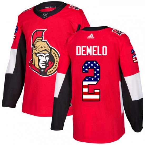 Youth Adidas Ottawa Senators 2 Dylan DeMelo Authentic Red USA Flag Fashion NHL Jersey Youth Adidas Ottawa Senators 2 Dylan DeMelo Authentic Red USA Flag Fashion NHL Jersey