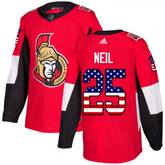 Youth Adidas Ottawa Senators 25 Chris Neil Authentic Red USA Flag Fashion NHL Jersey Youth Adidas Ottawa Senators 25 Chris Neil Authentic Red USA Flag Fashion NHL Jersey