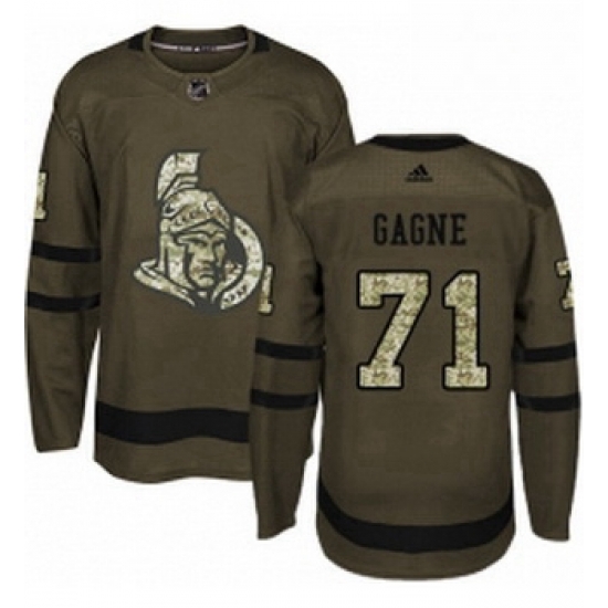 Youth Adidas Ottawa Senators 71 Gabriel Gagne Authentic Green Salute to Service NHL Jersey Youth Adidas Ottawa Senators 71 Gabriel Gagne Authentic Green Salute to Service NHL Jersey