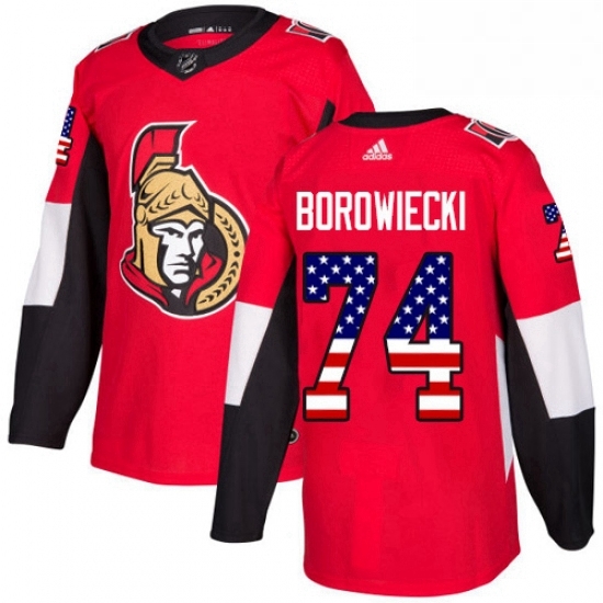 Youth Adidas Ottawa Senators 74 Mark Borowiecki Authentic Red USA Flag Fashion NHL Jersey Youth Adidas Ottawa Senators 74 Mark Borowiecki Authentic Red USA Flag Fashion NHL Jersey