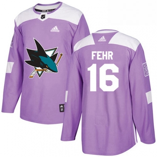 Mens Adidas San Jose Sharks 16 Eric Fehr Authentic Purple Fights Cancer Practice NHL Jersey Mens Adidas San Jose Sharks 16 Eric Fehr Authentic Purple Fights Cancer Practice NHL Jersey