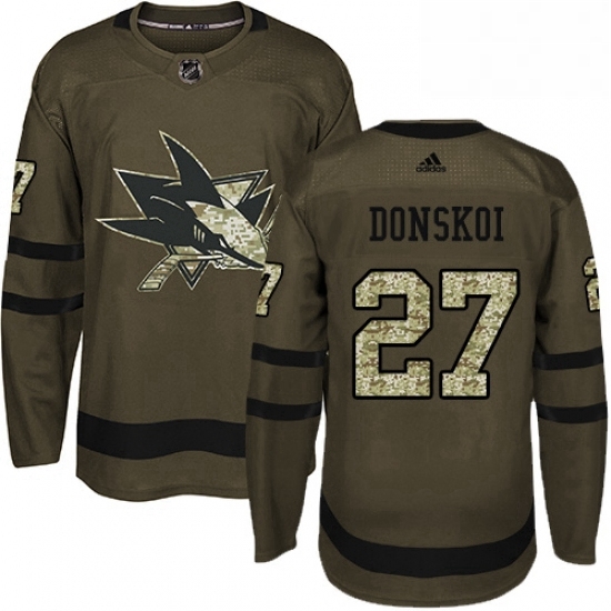 Mens Adidas San Jose Sharks 27 Joonas Donskoi Authentic Green Salute to Service NHL Jersey Mens Adidas San Jose Sharks 27 Joonas Donskoi Authentic Green Salute to Service NHL Jersey