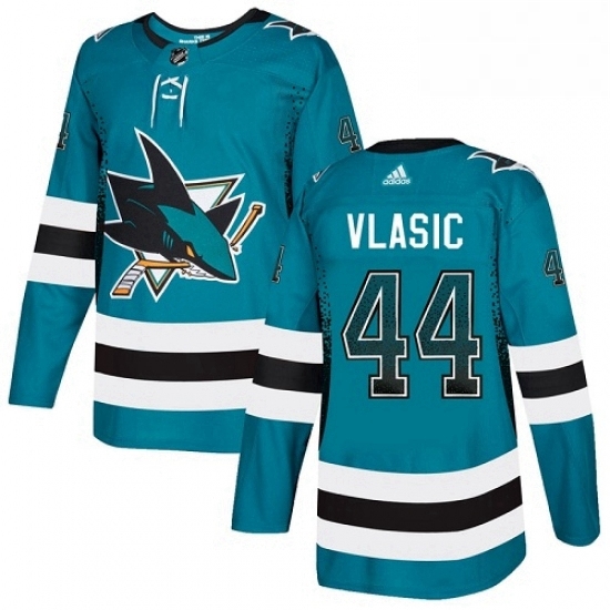 Mens Adidas San Jose Sharks 44 Marc Edouard Vlasic Authentic Teal Drift Fashion NHL Jersey Mens Adidas San Jose Sharks 44 Marc Edouard Vlasic Authentic Teal Drift Fashion NHL Jersey