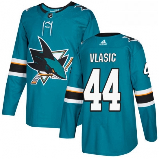 Mens Adidas San Jose Sharks 44 Marc Edouard Vlasic Authentic Teal Green Home NHL Jersey Mens Adidas San Jose Sharks 44 Marc Edouard Vlasic Authentic Teal Green Home NHL Jersey
