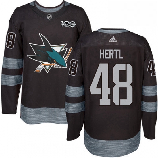 Mens Adidas San Jose Sharks 48 Tomas Hertl Premier Black 1917 2017 100th Anniversary NHL Jersey Mens Adidas San Jose Sharks 48 Tomas Hertl Premier Black 1917 2017 100th Anniversary NHL Jersey