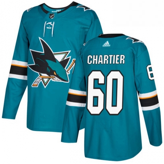 Mens Adidas San Jose Sharks 60 Rourke Chartier Premier Teal Green Home NHL Jersey Mens Adidas San Jose Sharks 60 Rourke Chartier Premier Teal Green Home NHL Jersey