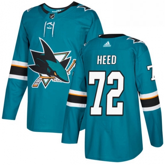Mens Adidas San Jose Sharks 72 Tim Heed Premier Teal Green Home NHL Jersey Mens Adidas San Jose Sharks 72 Tim Heed Premier Teal Green Home NHL Jersey